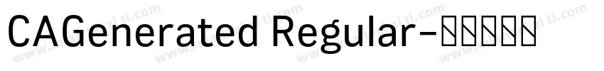 CAGenerated Regular字体转换
